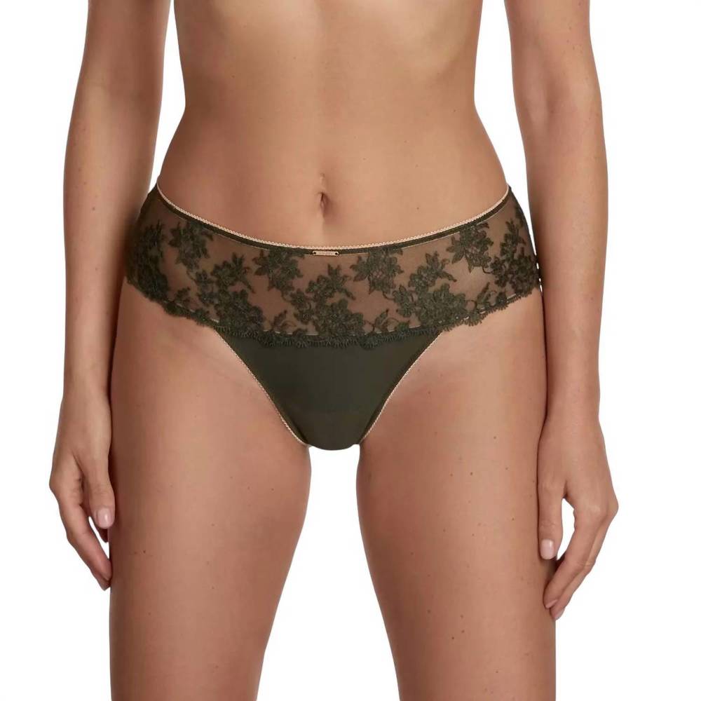 NEW AJOUR cibeles seemless back thongs in khaki